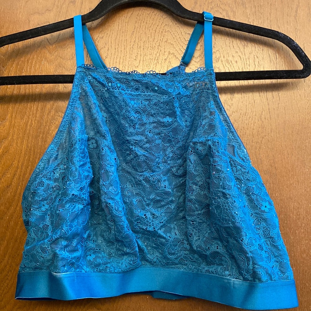 Cacique High Neck Halter Lace Bralette Size 22/24 or 3X